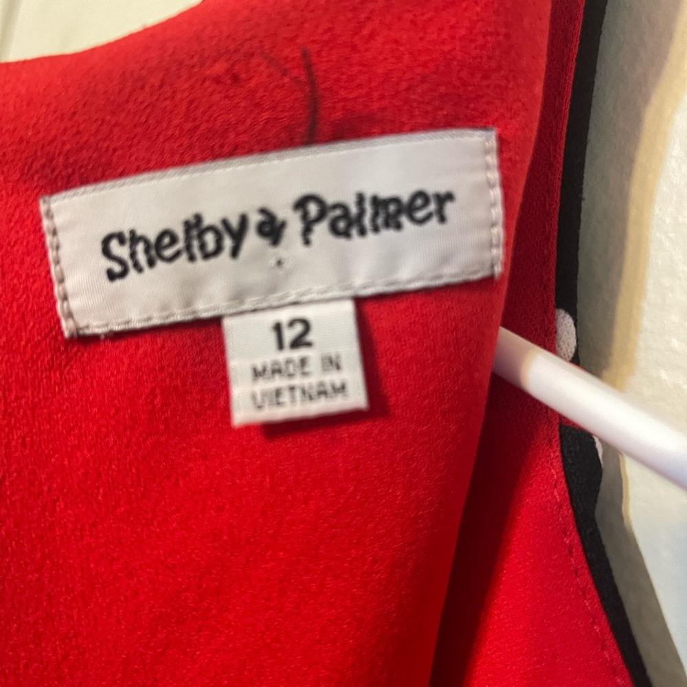 Shelby & Palmer Red and White Sheath Mini Dress - Picture 9 of 12